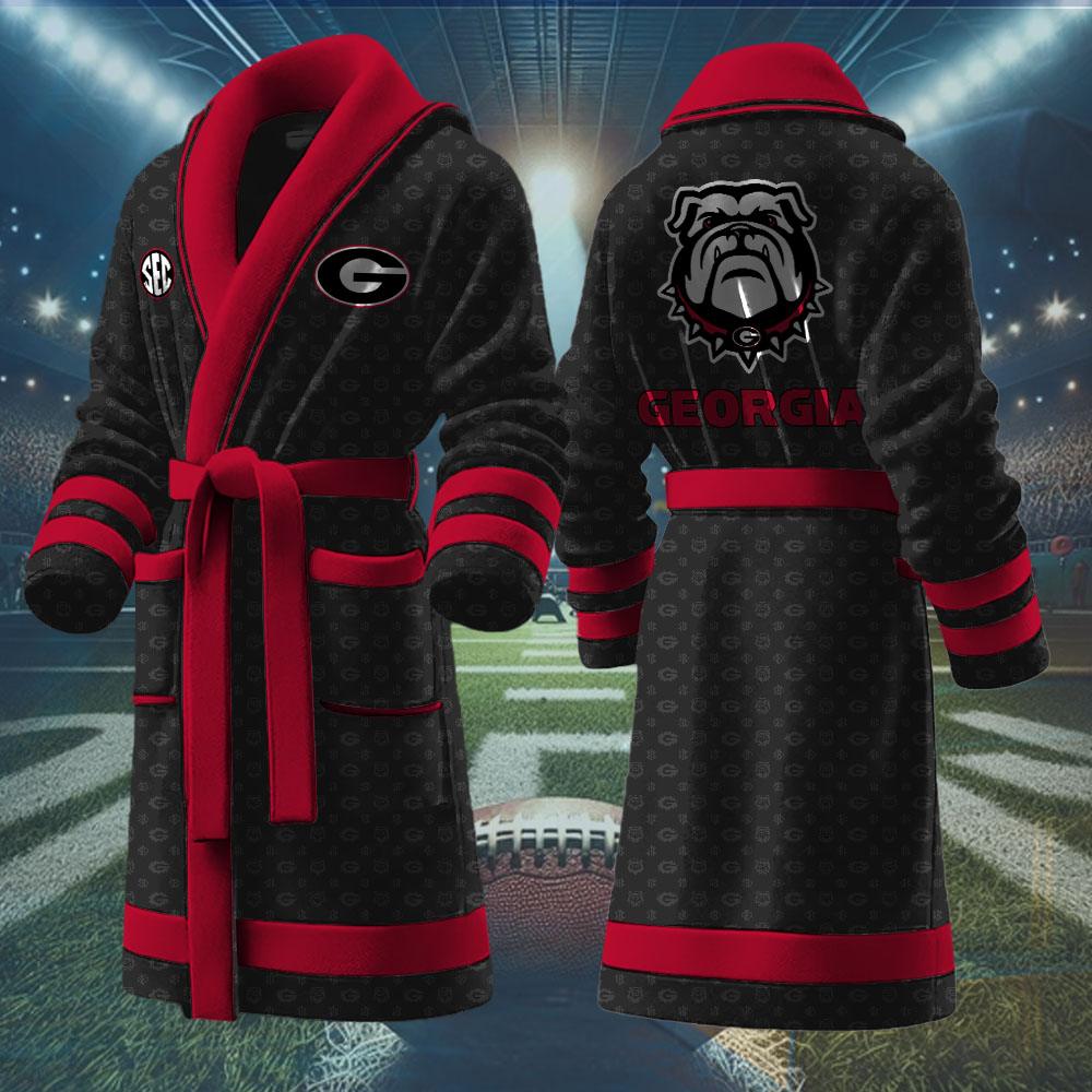 Georgia Bulldogs Fleece Bathrobe
