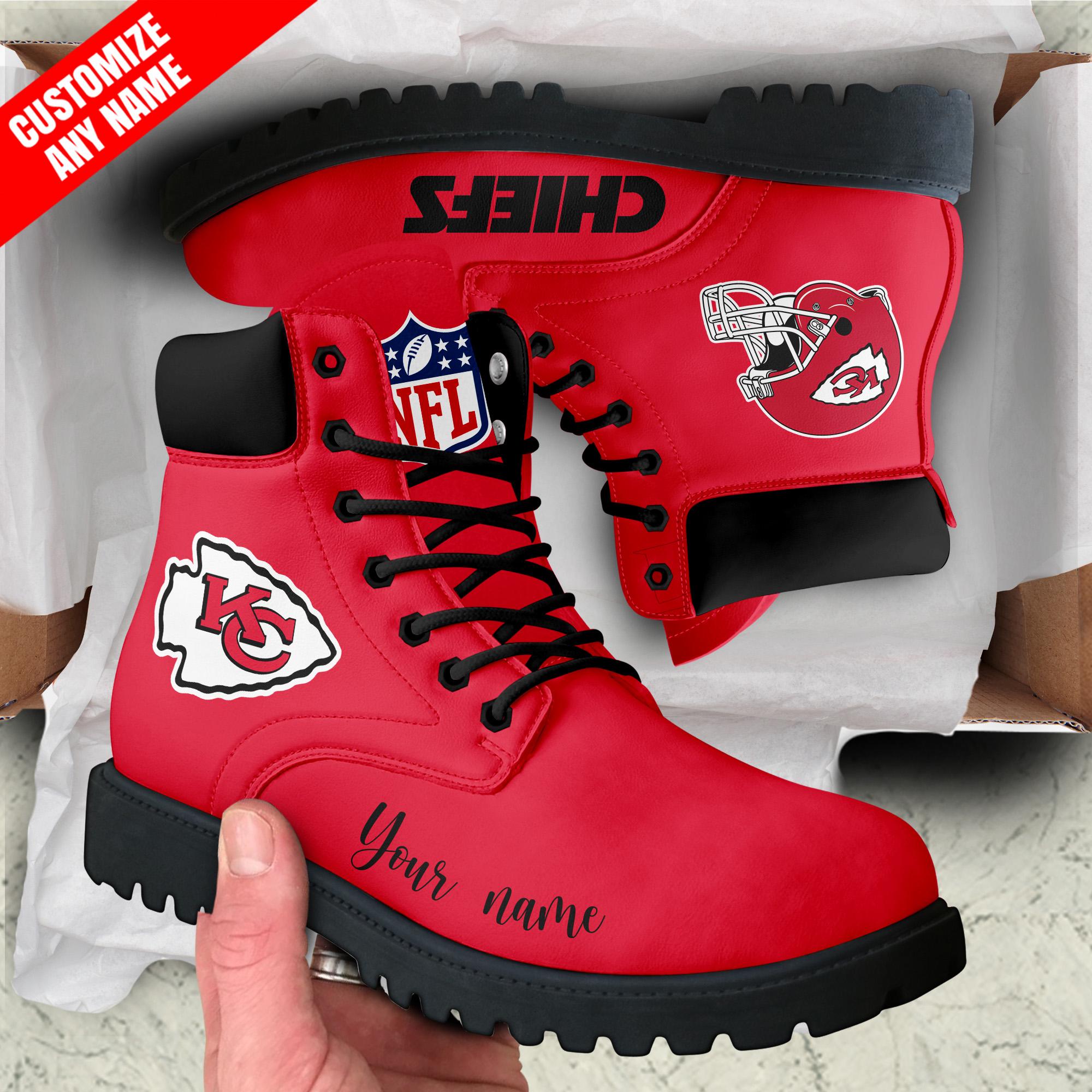 Kansas City Chiefs Custom Leather Boots