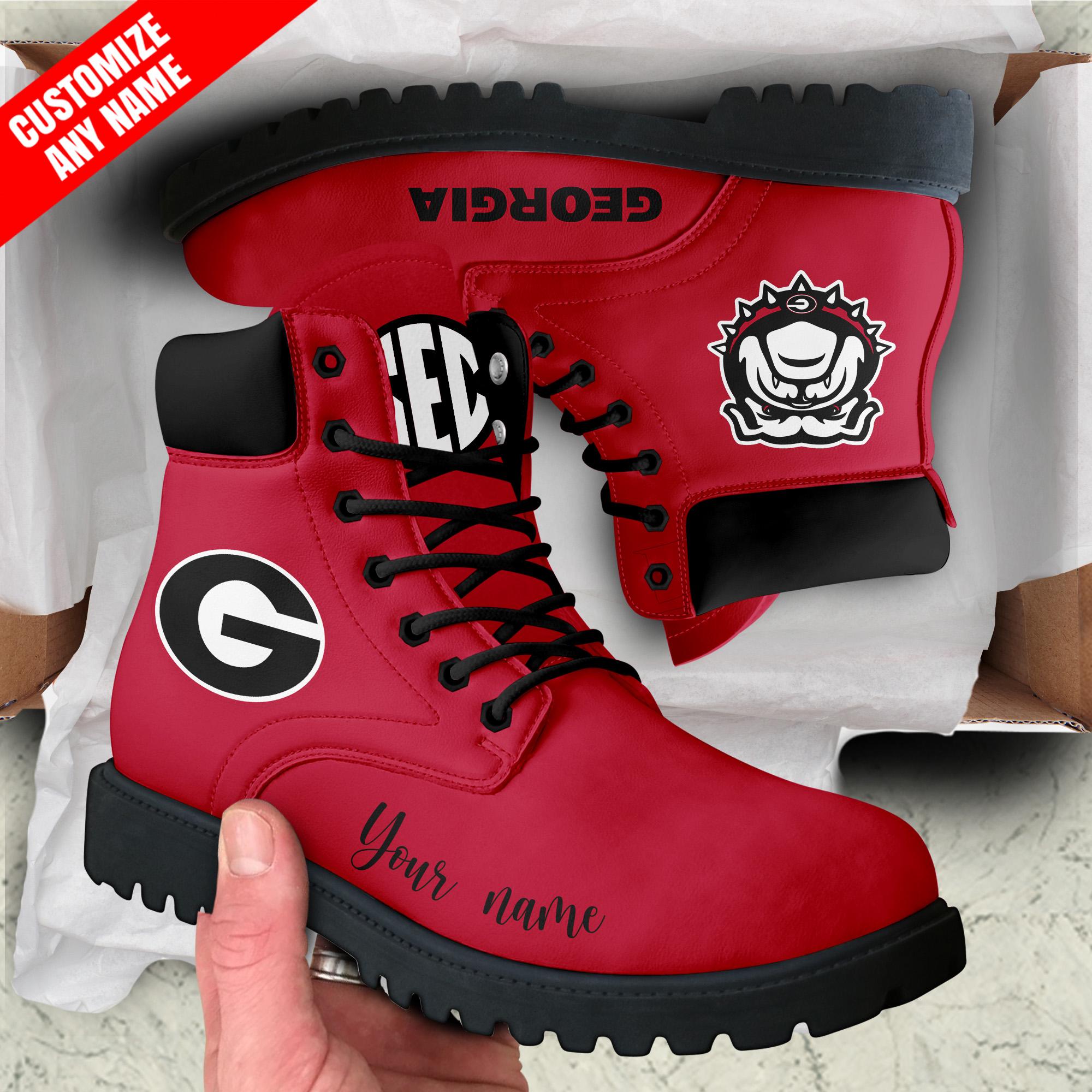 Georgia Bulldogs Custom Leather Boots