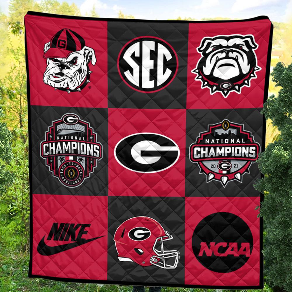 Georgia Bulldogs Quilt Blanket